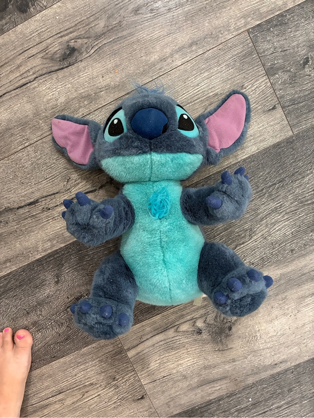 Disney Plush Stitch-Inspired Stuffed Animal - Teal, Navy & Pink